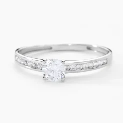 Histoire d'Or Bague Harem Or Blanc Oxyde New