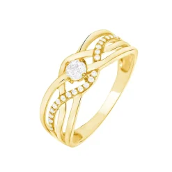 Histoire d'Or Bague Harmonia Or Jaune Oxyde De Zirconium Outlet
