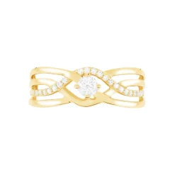 Histoire d'Or Bague Harmonia Or Jaune Oxyde De Zirconium Outlet