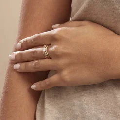 Histoire d'Or Bague Harmonia Or Jaune Oxyde De Zirconium Outlet