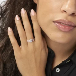 Histoire d'Or Bague Hildana Or Blanc Oxyde De Zirconium New