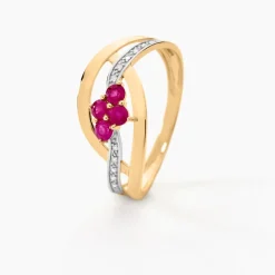 Histoire d'Or Bague Hoela Or Jaune Diamant Et Rubis Discount