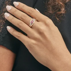 Histoire d'Or Bague Hoela Or Jaune Diamant Et Rubis Discount