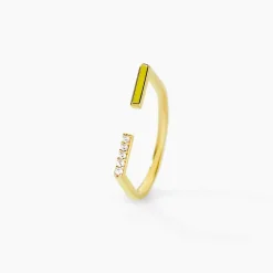 Histoire d'Or Bague Infini Pop De Zirconium argent jaune oxyde