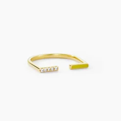 Histoire d'Or Bague Infini Pop De Zirconium argent jaune oxyde