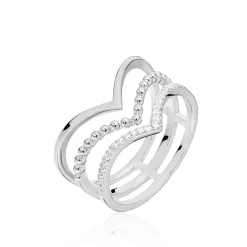 Histoire d'Or Bague Irina Argent Blanc Oxyde De Zirconium Best