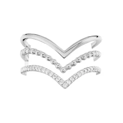 Histoire d'Or Bague Irina Argent Blanc Oxyde De Zirconium Best