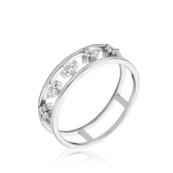 Histoire d'Or Bague Isia Argent Blanc Oxyde De Zirconium Outlet