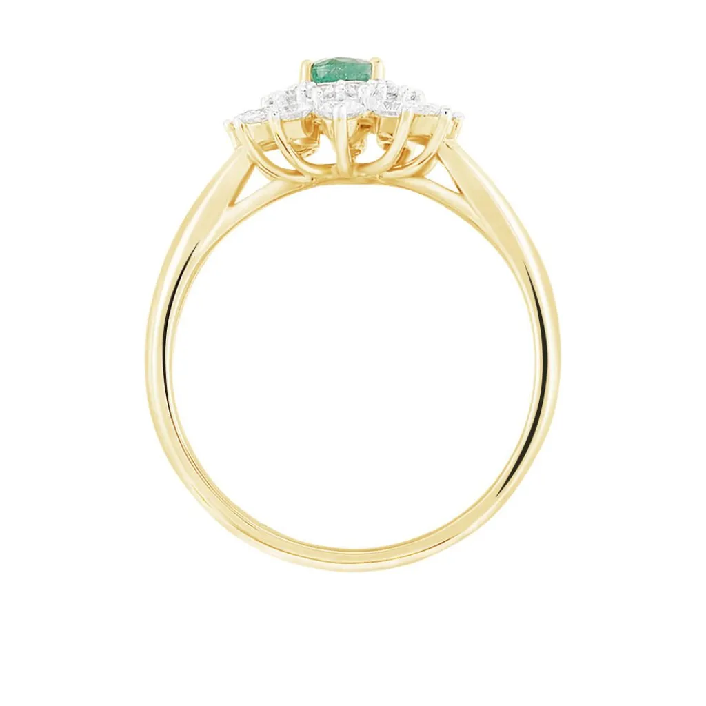 Histoire d'Or Bague Ivan Et Diamant or jaune emeraude Outlet
