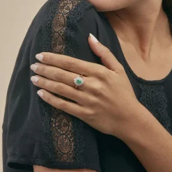 Histoire d'Or Bague Ivan Et Diamant or jaune emeraude Outlet