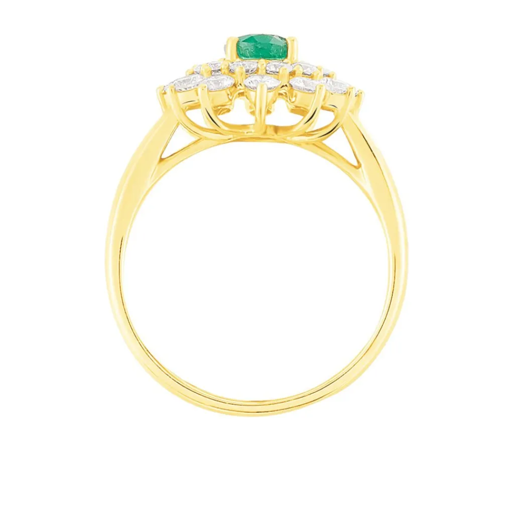 Histoire d'Or Bague Ivan Et Diamant or jaune emeraude Clearance