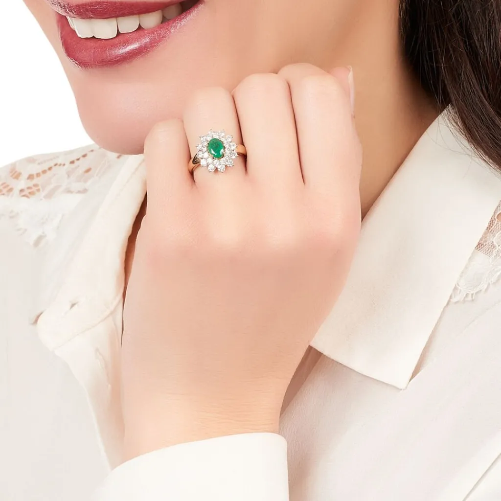 Histoire d'Or Bague Ivan Et Diamant or jaune emeraude Clearance
