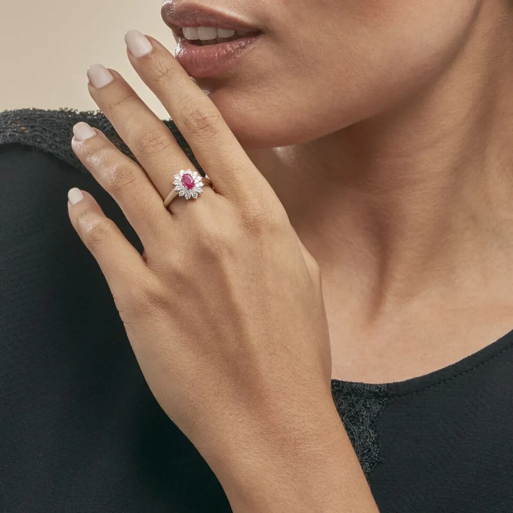 Histoire d'Or Bague Ivan Et Diamant or jaune rubis Discount