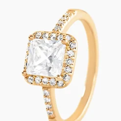 Histoire d'Or Bague Izabel Plaque Or Jaune Oxyde De Zirconium Hot