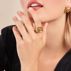 Histoire d'Or Bague Jackie Acier Jaune Hot