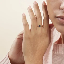 Histoire d'Or Bague Jahyna Or Jaune Saphir Et Diamant New