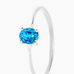 Histoire d'Or Bague Janah Or Blanc Topaze Et Oxyde De Zirconium Online