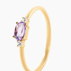 Histoire d'Or Bague Jardin Secret Or Jaune Améthyste Oxyde De Zirconium Hot