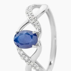 Histoire d'Or Bague Jess Or Blanc Saphir Et Diamant Best