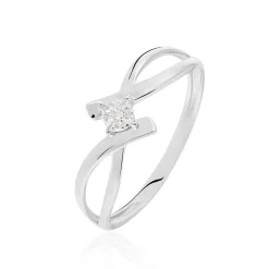 Histoire d'Or Bague Jone Or Blanc Diamant Discount