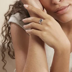 Histoire d'Or Bague Josyne Or Blanc Topaze Et Oxyde De Zirconium Clearance