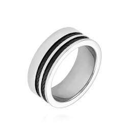 JOURDAN Bague Acier Gris Sale