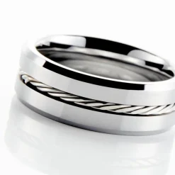 JOURDAN Bague Iron Tungstene Blanc Online