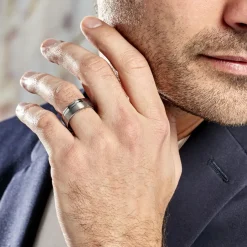 JOURDAN Bague Jume Tugstene Blanc Outlet