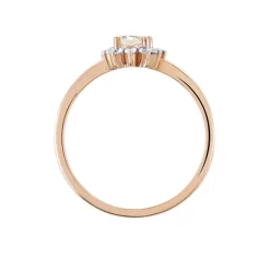 Histoire d'Or Bague Jozsua Or Rose Morganite Peche Oxyde De Zirconium Online