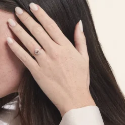 Histoire d'Or Bague Jozsua Or Rose Morganite Peche Oxyde De Zirconium Online