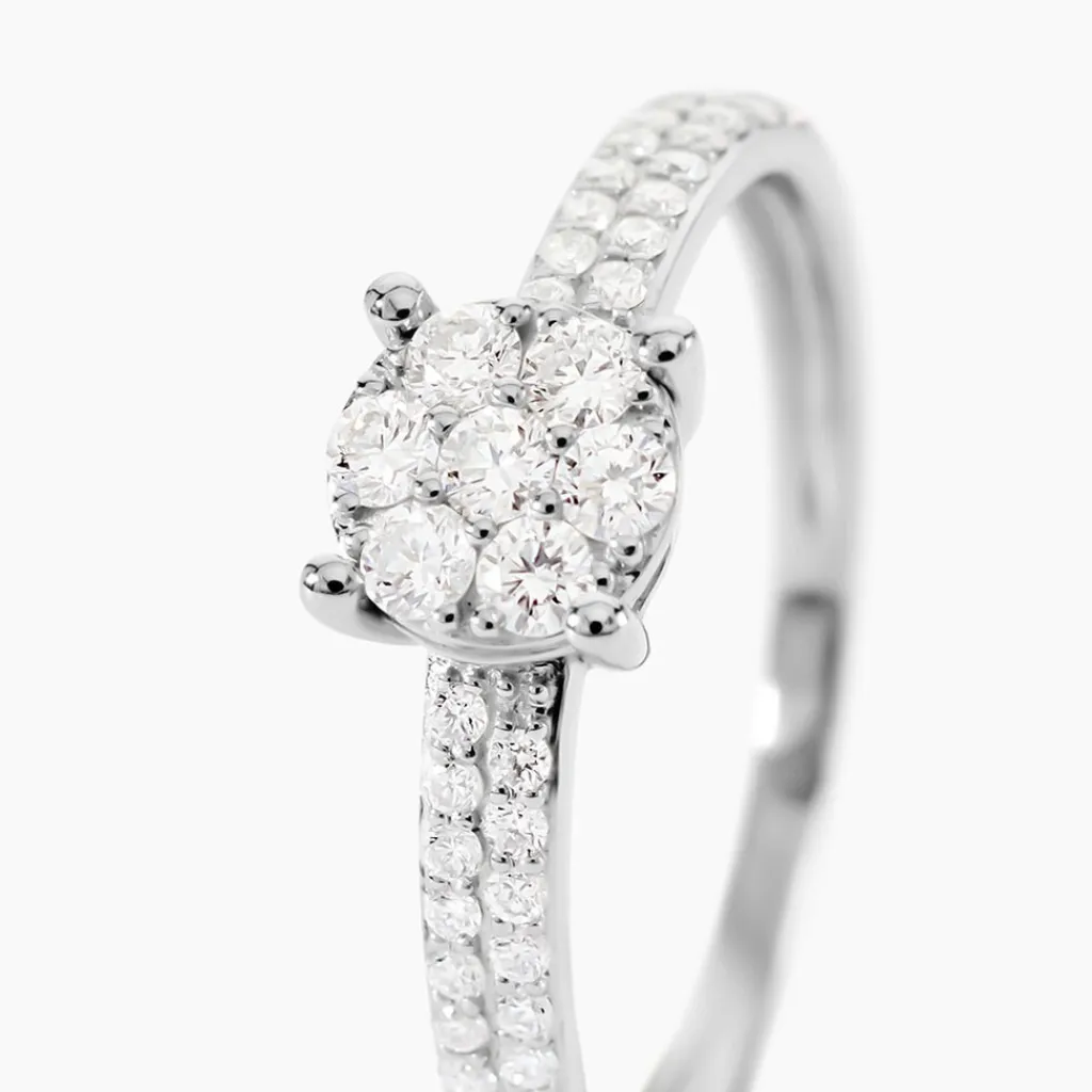 Histoire d'Or Bague Julia Ld Platine Blanc Diamant Synthétique Best