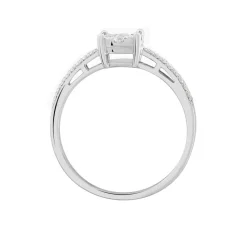 Histoire d'Or Bague Julia Or Blanc Diamant Synthetique Discount