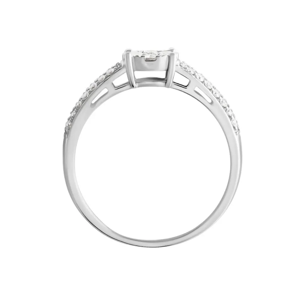 Histoire d'Or Bague Julia Platine Blanc Diamant Sale