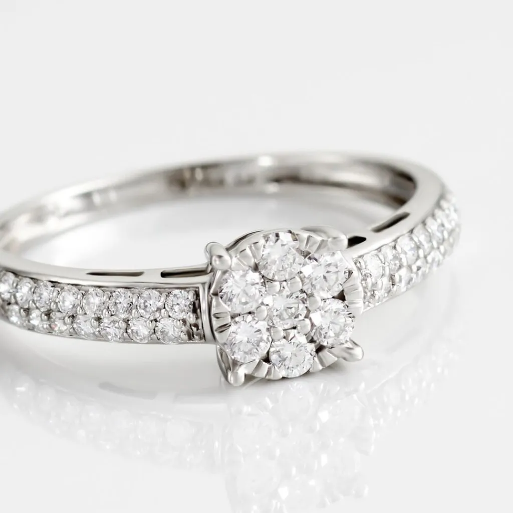 Histoire d'Or Bague Julia Platine Blanc Diamant Sale