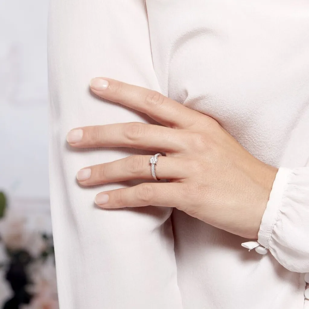 Histoire d'Or Bague Julia Platine Blanc Diamant Sale