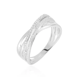 Histoire d'Or Bague Julianne Or Blanc Diamant Divers Hot