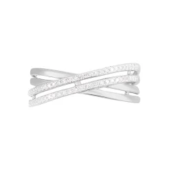 Histoire d'Or Bague Julianne Or Blanc Diamant Divers Hot