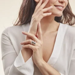 Histoire d'Or Bague Juste Argent Blanc Discount