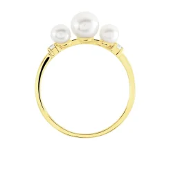 Histoire d'Or Bague Jwan Or Jaune Perle De Culture Sale
