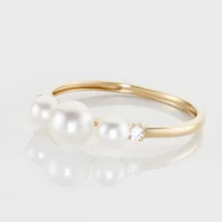 Histoire d'Or Bague Jwan Or Jaune Perle De Culture Sale