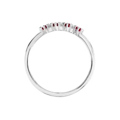 Histoire d'Or Bague Karrie Argent Blanc Oxyde De Zirconium argent blanc oxyde rouge Outlet