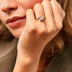 Histoire d'Or Bague Kenaniah Or Jaune Diamant Synthétique Hot