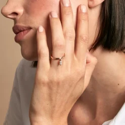 Histoire d'Or Bague Kenta Argent Rose Oxyde De Zirconium Outlet