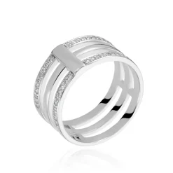 Histoire d'Or Bague Kirsten Argent Blanc Oxyde De Zirconium Sale