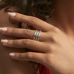 Histoire d'Or Bague Kirsten Argent Blanc Oxyde De Zirconium Sale