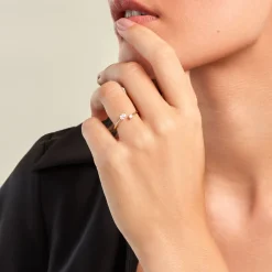 Histoire d'Or Bague Kirstin Or Jaune Diamant Synthétique New