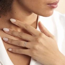 Histoire d'Or Bague Klothilda De Zirconium or blanc oxyde Sale