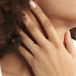 Histoire d'Or Bague Klothilda De Zirconium or blanc oxyde Sale