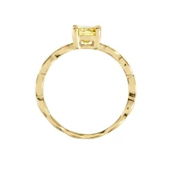 Histoire d'Or Bague Kurt Plaqué Or Jaune Oxyde De Zirconium plaqué or jaune oxyde champagne Best