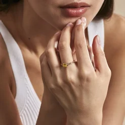 Histoire d'Or Bague Kurt Plaqué Or Jaune Oxyde De Zirconium plaqué or jaune oxyde champagne Best